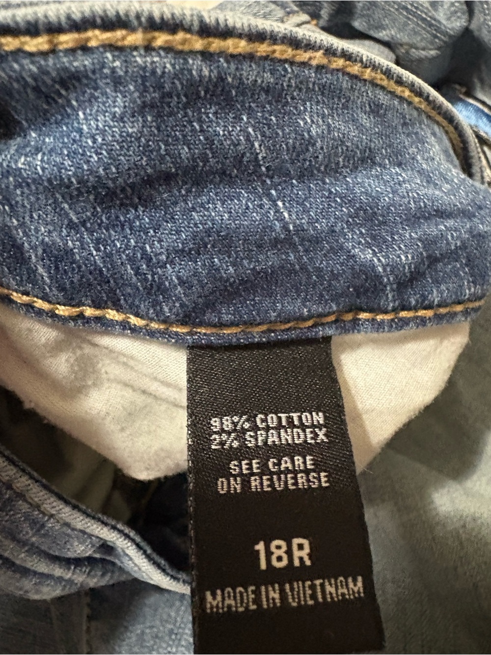 Disney Store Mickey Mouse Patch Distressed Blue Jeans 18R - Picture 7 of 13